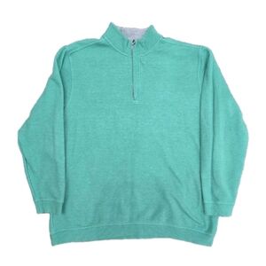 Walter Hagen XXL 1/4 Zip 11 Majors Fleece Mens Shirt WATERSLIDE GREEN Pullover